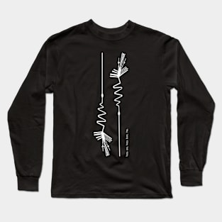 The Heron Bird, Nazca Lines, Peru Long Sleeve T-Shirt